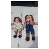Musical Raggedy Ann and Andy dolls