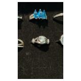 6 silver tome womanï¿½s rings
