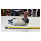 Vintage Hand Carved Canvasback Duck Decoy w/