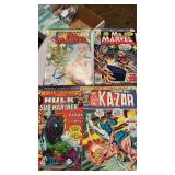 Ms . Marvel, Hulk and Ka-Zar comic books