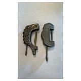 Vintage fish shaped padlock  with key and more