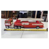 Vintage NYLINT Fire Truck Engine & Trailer , some