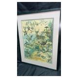Framed and matted Remington game load game chart,