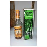Vintage bottle and box of cabin still Kentucky