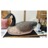 Vintage Canadian goose decoy  with a cork  body,