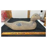 Vintage wooden Duck decoy crafted by victor