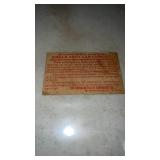 Vintage Union Metallic Cartridge Label