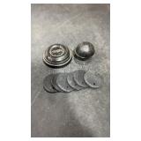 8 Misc. Group of Clay Targets.  6 NRA Bullseyes,