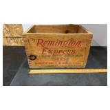Vintage Remington Express Wooden Ammo Crate for