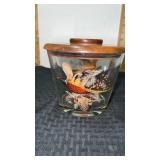 Vintage hazel atlas pheasant game  glass ice