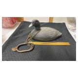 Foam coot Duck decoy with vintage Herters  98