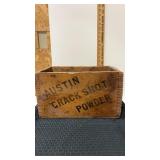 Austin crack shot powder 12 GA. WOODEN ammo box /