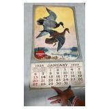 Vintage 1929 Remington UMC  Calendar.  Some