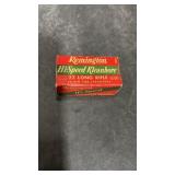 Vintage box of Remington Hi-Speed 22 Long Rifle