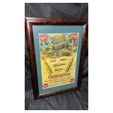 Framed and matted Remington UMC sign featuring a