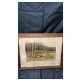 Signed  R F Zogbaum.  US lithograph, print,