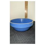 Vintage blue stoneware crock bowl  8.5 x 4ï¿½