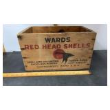 Vintage Wards Red Head Shotshells Wooden Ammo