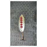 Vintage red beaded spoon fishing lure