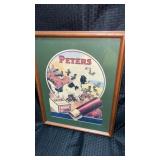 Framed and matted advertising for peters, Victor