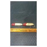Vintage 4ï¿½ long wood fishing lures