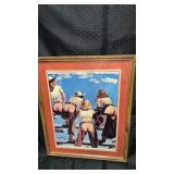 Framed  and matted pin up print  titled ï¿½ Bottoms