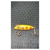 Vintage spotted minnow wood fishing lure
