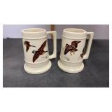 2 Vintage Wildlife-Themed Ceramic Mug