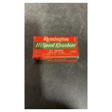 Vintage box of Remington Hi-Speed Kleanbore 22