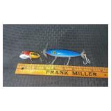Heddon Crazy crawler lure , and wood hopper blue