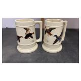 2 Vintage Wildlife-Themed Ceramic Mug