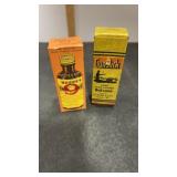 2 Vintage bottles of Solvent for gun Cleaning.