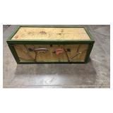 Vintage Wood Chest with Trout & Salmon decor on