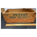 Vintage Peters High Velocity Wooden Crate for