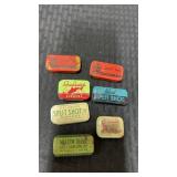 Group of small tins with split shot sinkers