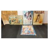 4 Metal signs.  Some have damage