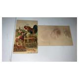 2 Easter post cards