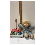 Boy cabbage patch doll and wooden noahï¿½s ark
