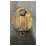 Heart Shaped Railroad Padlock with No Key