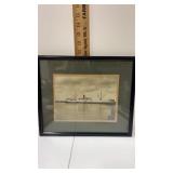 Framed and matted photograph reprint of a 1939