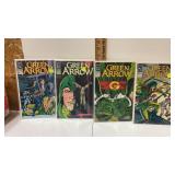 4 Green arrow comic books in plastic sleeve