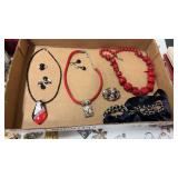 Womanï¿½s red and black costume jewelry  Necklaves,