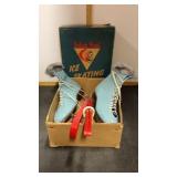 Indian Head Ice Skates Womenï¿½s size 9 with covers