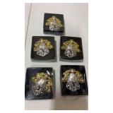 5 womanï¿½s gold and silver tone angel pins