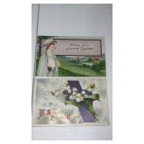 2 Easter post cards