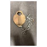 Heart Shaped Railroad Padlock with No Key