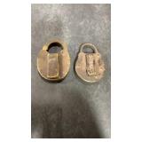 2 Chicago Burlington Quincy Railroad Padlocks No