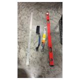 Level , metal ruler and more