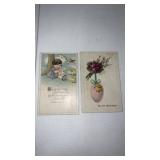 2 Easter postcards.  1 is series 518