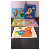 5 Kids Wood Puzzles